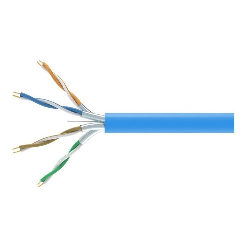 Equip Bulkkabel - 305 m - U/FTP - CAT 6a - halogenfrei, robust - blue (RAL 5012) (404546)