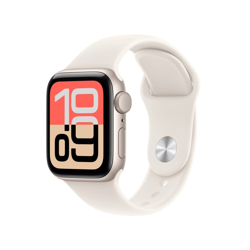 Apple Watch SE 3 Aluminium 40mm Polarstern (Sportarmband polarstern) S/M (MEH34ZR/A)
