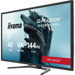 iiyama 43" VA-panel, Pro-Gaming, G-Master Red Eagle, UHD 3840x2160@144Hz, 0.4ms (MPRT), 550cdm² HDR, FreeSync, Speakers 2x 7W,