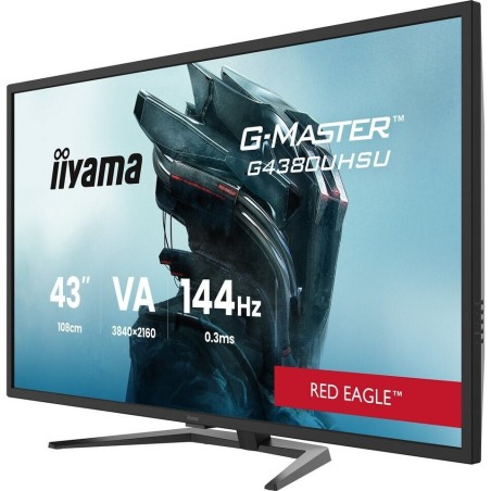 iiyama 43" VA-panel, Pro-Gaming, G-Master Red Eagle, UHD 3840x2160@144Hz, 0.4ms (MPRT), 550cdm² HDR, FreeSync, Speakers 2x 7W,
