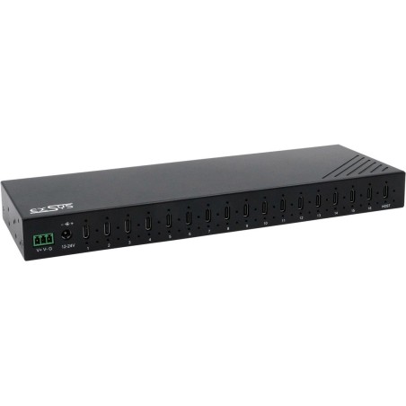 EXSYS EX-12276HMS 16-Port USB 3.2 Gen 2 Metall HUB, mit 16x C-Anschlüsse (EX-12276HMS)