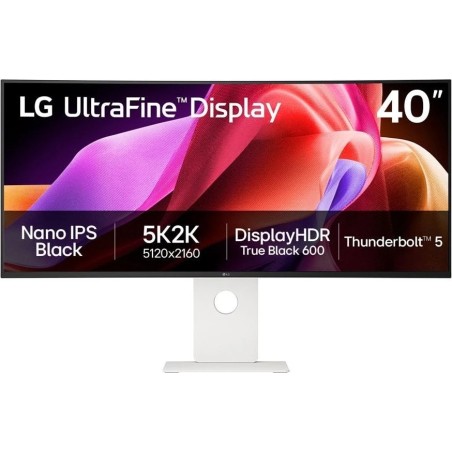 LG UltraWide 40WT95UF-W LED-Monitor 100.9 cm (40 Zoll), weiß/schwarz, 5K2K, Nano-IPS, Curved, Thunderbolt 5.0, KVM-Switch, Dais