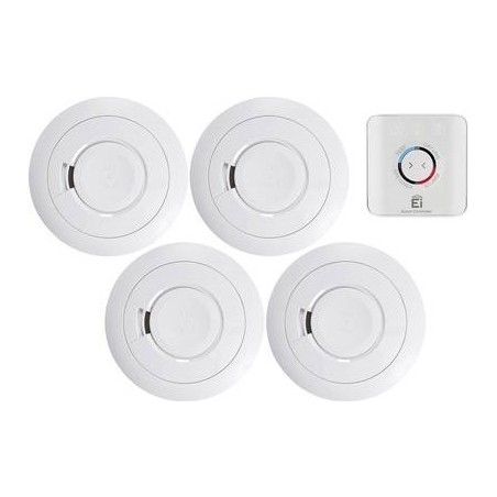 Ei Electronics Funk-Rauchwarnmelder 5er Set inkl. 10 Jahres-Batterie, vernetzbar