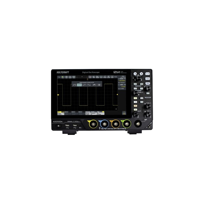 Voltcraft ADO-5004 Digital-Oszilloskop 500 MHz 4-Kanal 2.5 GSa/s 250 Mpts 12 Bit