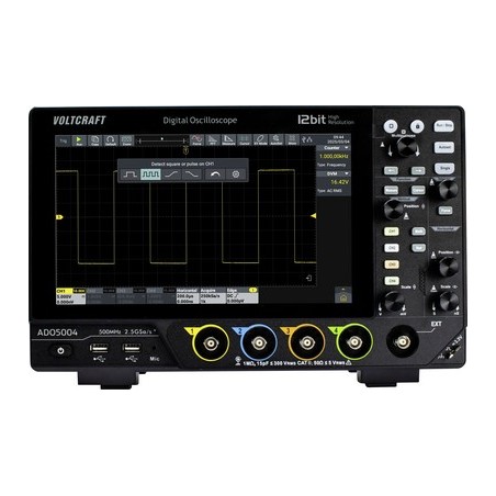 Voltcraft ADO-5004 Digital-Oszilloskop 500 MHz 4-Kanal 2.5 GSa/s 250 Mpts 12 Bit