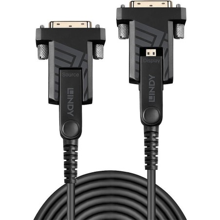 Lindy - HDMI mit Ethernet Kabelset - mikro HDMI (M) bis mikro HDMI (M) - 40,0m - Hybrid Kupfer/Kohlefaser - Schwarz - 4K Unters