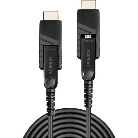 Lindy - HDMI mit Ethernet Kabelset - mikro HDMI (M) bis mikro HDMI (M) - 70,0m - Hybrid Kupfer/Kohlefaser - Schwarz - 4K Unters