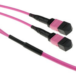 ACT 100 meter Multimode 50/125 OM4(OM3) polarity A fiber trunk cable with 2 MTP/MPO female connectors each side 100M 2X MTP(F)