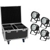 EUROLITE Set 4x LED IP PAR 14x10W HCL IP65 + Flightcase Outdoor-Beleuchtung