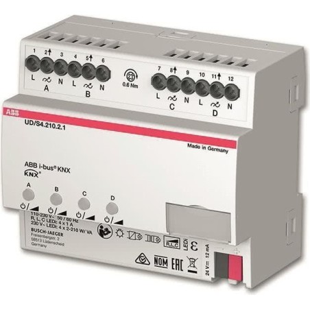 Busch-Jaeger KNX-LED-Dimmer 4x210W/VA REG UD/S4.210.2.1 (2CKA006197A0047)