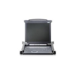 ATEN Arbeitskonsole 43 cm (17") ( TFT Konsole, Rackmaster ), PS/2 und USB, deutsches Layout Tastatur mit 43,20cm (17") LCD-Bild