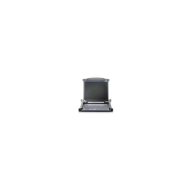 ATEN Arbeitskonsole 43 cm (17") ( TFT Konsole, Rackmaster ), PS/2 und USB, deutsches Layout Tastatur mit 43,20cm (17") LCD-Bild
