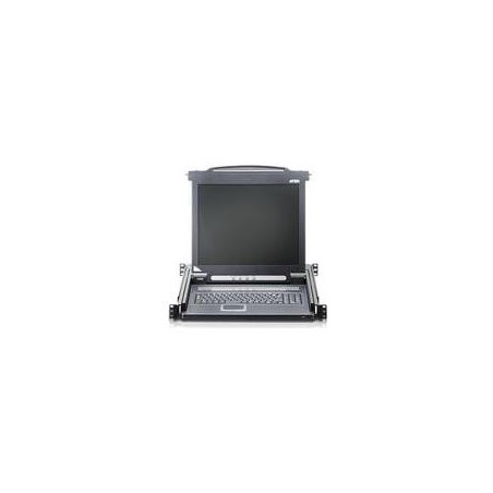 ATEN Arbeitskonsole 43 cm (17") ( TFT Konsole, Rackmaster ), PS/2 und USB, deutsches Layout Tastatur mit 43,20cm (17") LCD-Bild