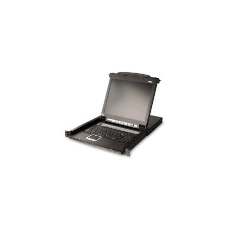 ATEN Slideaway CL5716M - KVM-Konsole mit KVM-Switch - 16 Anschlüsse - 43.2 cm (17") - Rack - einbaufähig - 1280 x 1024 - 1U