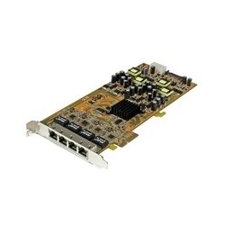 StarTech.com 4 Port Gigabit PoE PCIe Network Card - PSE PCI Express NIC - Netzwerkadapter - PCI Express x4 - Gigabit Ethernet x