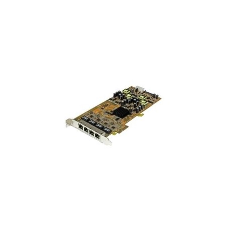 StarTech.com 4 Port Gigabit PoE PCIe Network Card - PSE PCI Express NIC - Netzwerkadapter - PCI Express x4 - Gigabit Ethernet x