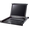 KVM ATEN CL1000M-ATA, Slideaway-43,18cm-(17")-LCD-Konsole, mit beleuchteter Tastatur (US-Layout), für 48,26cm-(19")-Schrank (CL