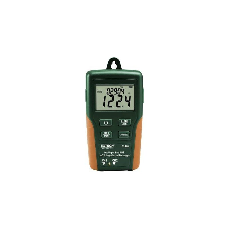 EXTECH DL160 V/AC - A/AC-Dual TrueRMS-Datenlogger, 2-Kanal, 10 - 600 V/AC, 10 - 200 A/AC, CAT III 60 (DL160)