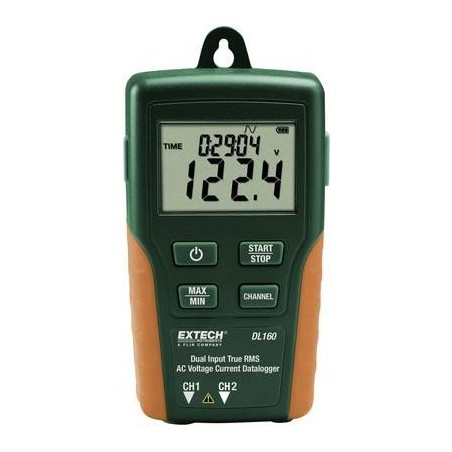 EXTECH DL160 V/AC - A/AC-Dual TrueRMS-Datenlogger, 2-Kanal, 10 - 600 V/AC, 10 - 200 A/AC, CAT III 60 (DL160)