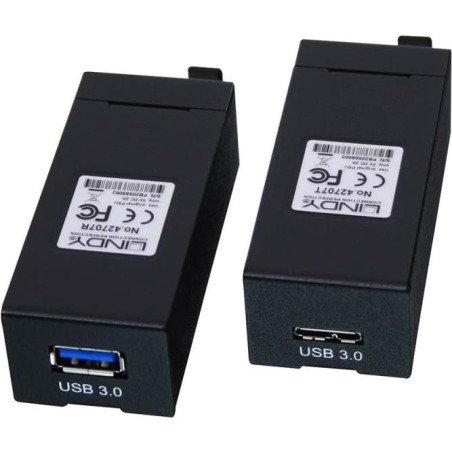 LINDY USB 3.1 Gen1 Fibre Optic Extender (Transmitter and Receiver units) - USB-Erweiterung - USB 3.0, USB 3.1 - bis zu 400 m