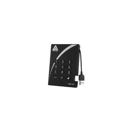 Apricorn Aegis Padlock A25-3PL256-500 - Festplatte - verschlüsselt - 500 GB - extern (tragbar) - 2.5" (6.4 cm) - USB 3.0 - 5400