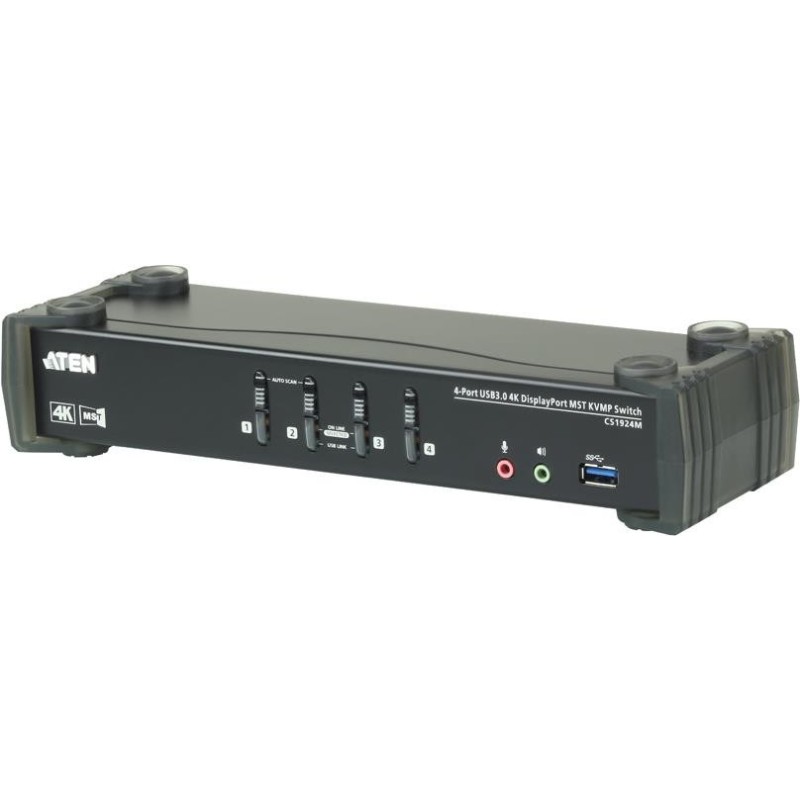 ATEN CS1924M KVMP Switch - KVM-/Audio-/USB-Switch - 4 x KVM/Audio/USB - 1 lokaler Benutzer - Desktop