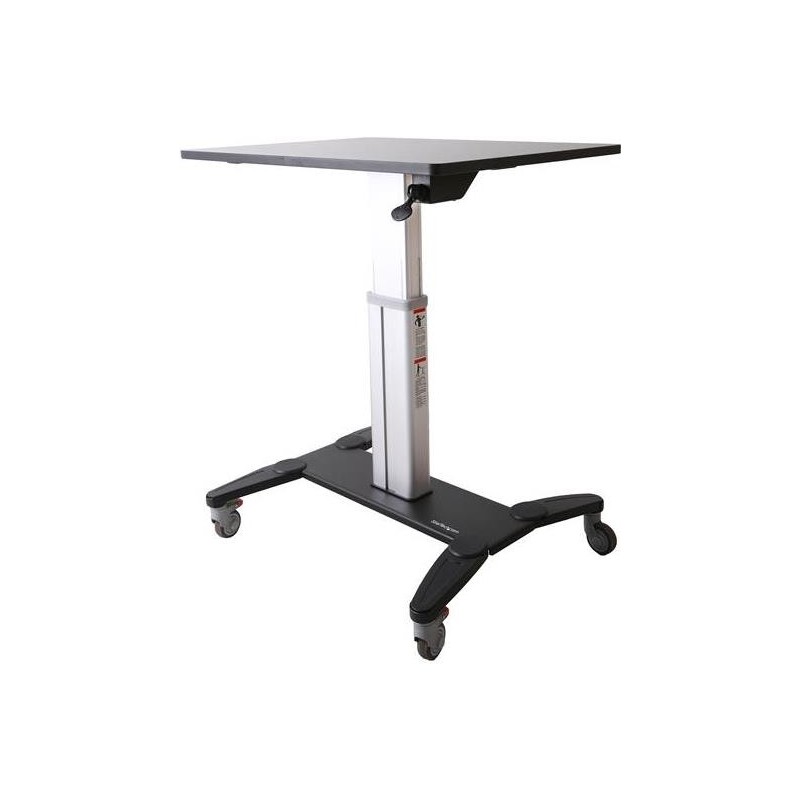 StarTech.com Mobile Sit-Stand Workstation - Aufstellung für Notebook/Tastatur/Maus - schwarz & silber (STSCART)