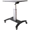 StarTech.com Mobile Sit-Stand Workstation - Aufstellung für Notebook/Tastatur/Maus - schwarz & silber (STSCART)