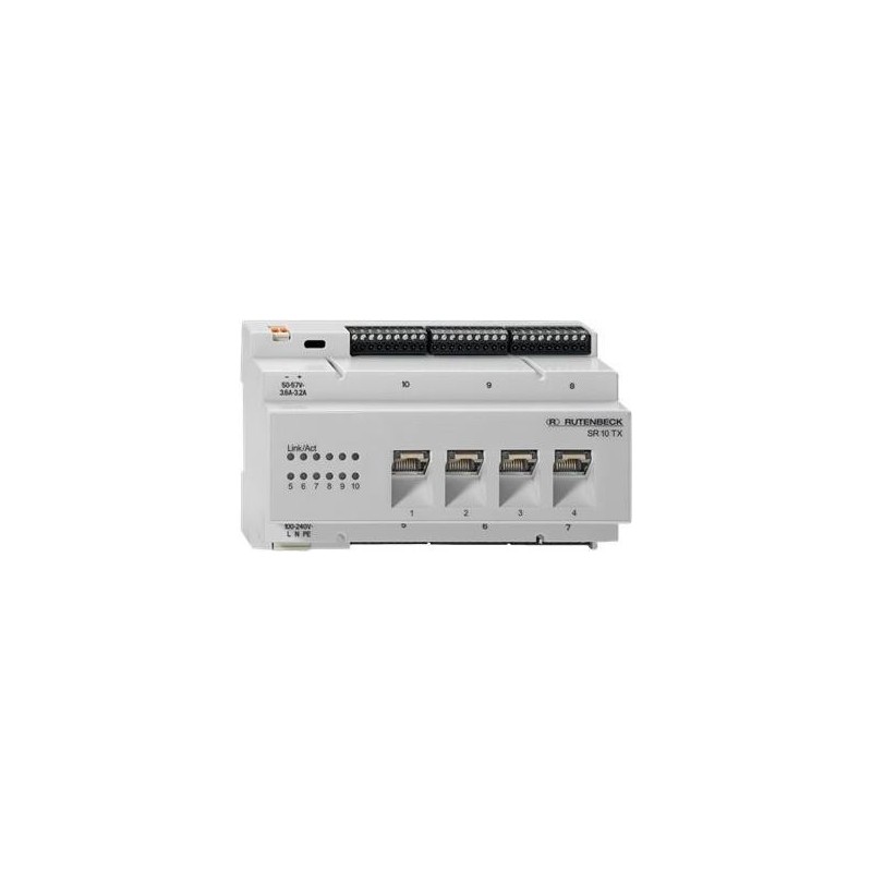 Rutenbeck SR 10TX GB - Switch - 10 x 10/100/1000 - an DIN-Schiene montierbar (23510505)
