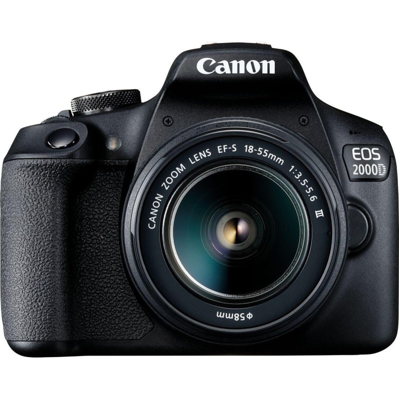 Canon EOS 2000D + EF-S 18-55 mm III DSLR-Kamera 24,1 MP APS-C Schwarz