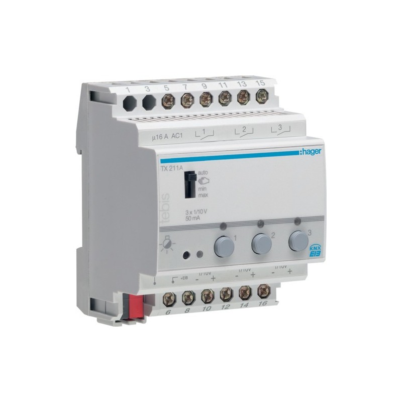 Schalt-/Dimmaktor 3fach 1-10V TX211A (TX211A)