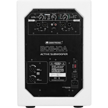 Omnitronic BOB-10A - 300 W - Aktiver Subwoofer - 45 - 250 Hz - 100 dB - 25 cm - 25,4 cm (10" ) (11038871)