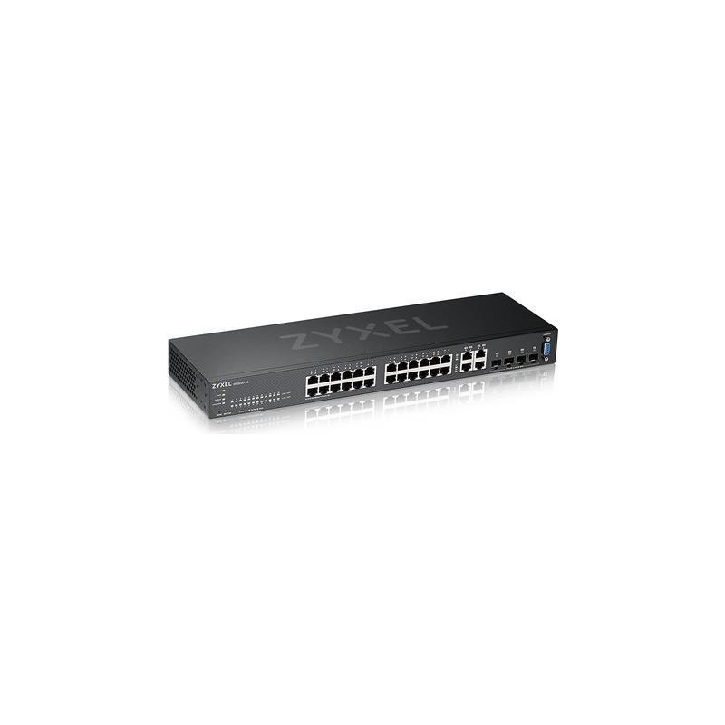 Zyxel GS2220-28 - Switch - managed - 24 x 10/100/1000 + 4 x Kombi-Gigabit-SFP - an Rack montierbar (GS2220-28-EU0101F)