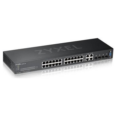 Zyxel GS2220-28 - Switch - managed - 24 x 10/100/1000 + 4 x Kombi-Gigabit-SFP - an Rack montierbar (GS2220-28-EU0101F)