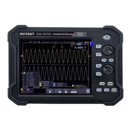 VOLTCRAFT DSO-5072H Batterie, Digital-Oszilloskop, Hand-Oszilloskop (Scope-Meter) 70 MHz 2-Kanal 1 GSa/s 40 Mpts 8 Bit Digital-