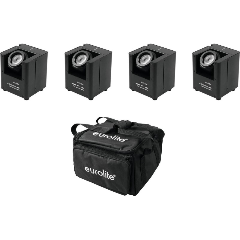 EUROLITE Set 4x AKKU UP-1 + SB-4 Soft-Bag (20000268)