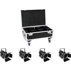 EUROLITE Set 4x LED THA-40PC sw + Case (20000165)