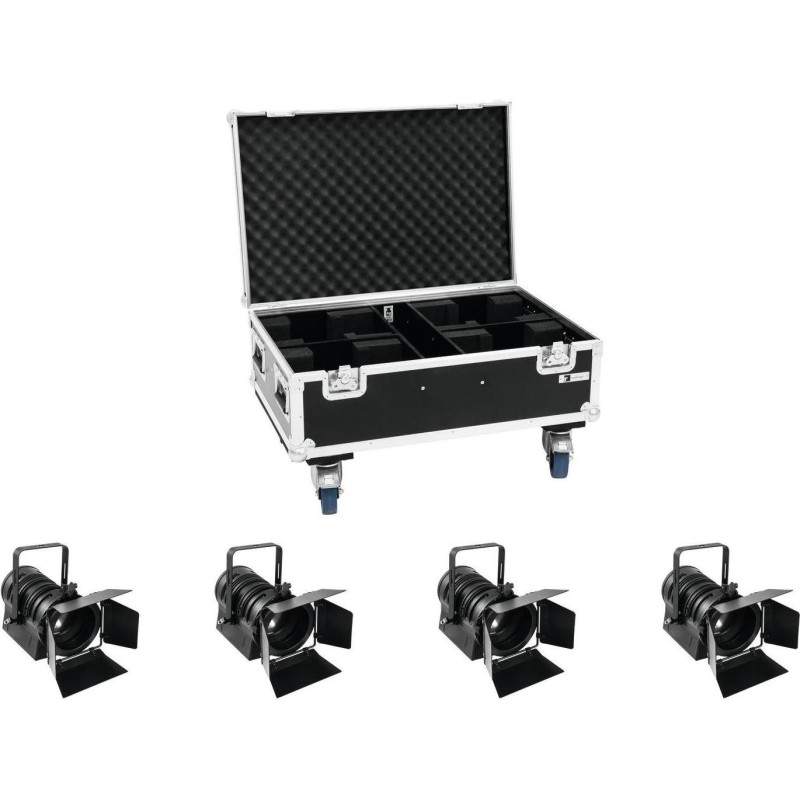 EUROLITE Set 4x LED THA-40PC sw + Case (20000165)