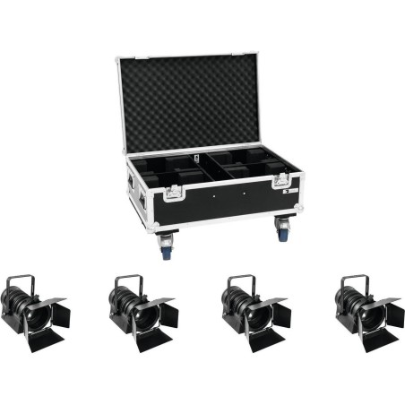 EUROLITE Set 4x LED THA-40PC sw + Case (20000165)