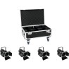 EUROLITE Set 4x LED THA-40PC sw + Case (20000165)
