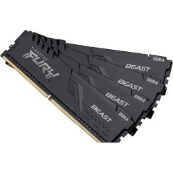 Kingston FURY Beast - DDR4 - Kit - 128 GB: 4 x 32 GB - DIMM 288-PIN - 3200 MHz / PC4-25600 - CL16 - 1.35 V - ungepuffert - non-