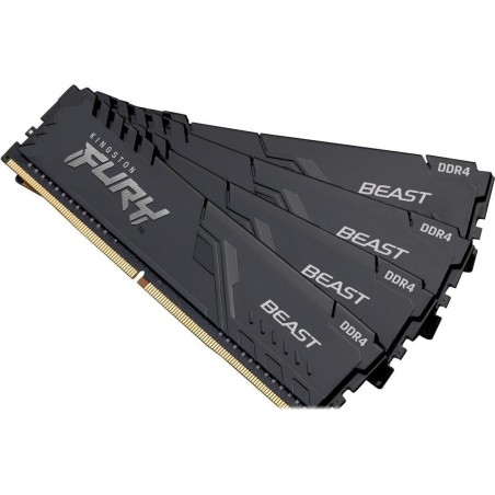 Kingston FURY Beast - DDR4 - Kit - 128 GB: 4 x 32 GB - DIMM 288-PIN - 3200 MHz / PC4-25600 - CL16 - 1.35 V - ungepuffert - non-