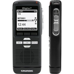Grundig Digta 7 Stand-Alone Kit - Diktiersystem (ohne PC-Anbindung) - Interner Speicher & Flash-Karte Schwarz (KDC7020I31)