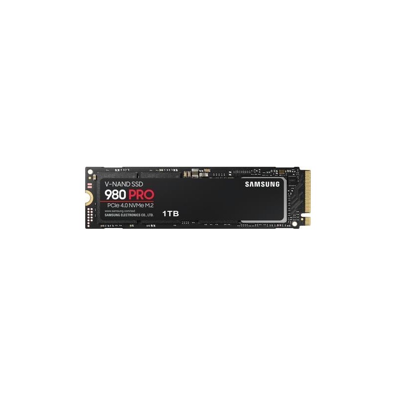 Samsung 980 PRO MZ-V8P1T0BW - SSD - verschlüsselt - 1TB - intern - M.2 2280 - PCIe 4,0 x4 (NVMe) - Puffer: 1GB - 256-Bit-AES -