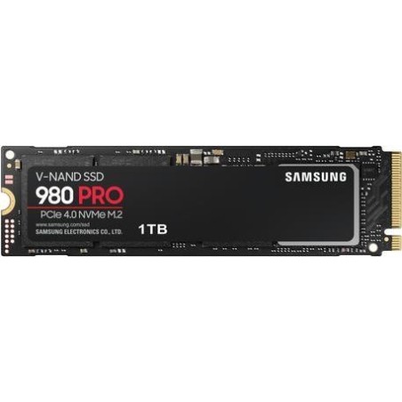 Samsung 980 PRO MZ-V8P1T0BW - SSD - verschlüsselt - 1TB - intern - M.2 2280 - PCIe 4,0 x4 (NVMe) - Puffer: 1GB - 256-Bit-AES -