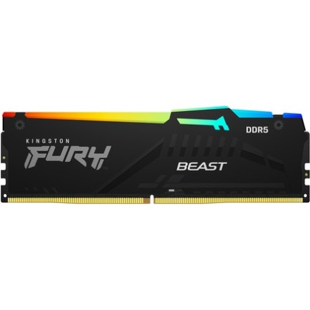 Kingston FURY Beast RGB - DDR5 - Modul - 16 GB - DIMM 288-PIN - 5200 MHz / PC5-41600 - CL40 - 1.25 V - ungepuffert - on-die ECC