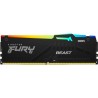 Kingston FURY Beast RGB - DDR5 - Modul - 16 GB - DIMM 288-PIN - 5200 MHz / PC5-41600 - CL40 - 1.25 V - ungepuffert - on-die ECC