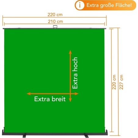 Walimex pro Roll-up Panel Hintergrund grün 210x220 (1023209)
