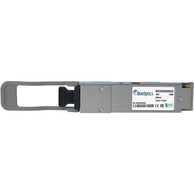 Netgear AXLM761 kompatibler BlueOptics QSFP Transceiver für Multimode 40 Gigabit Highspeed Datenübertragungen in Glasfaser Netz