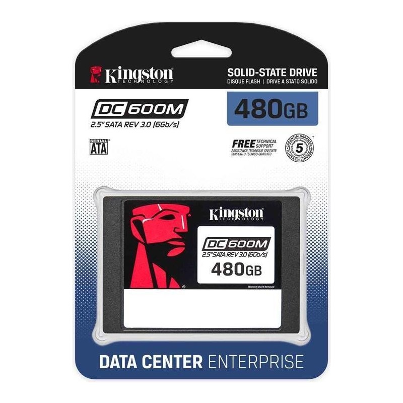 Kingston DC600M - SSD - Mixed Use - 480GB - intern - 2.5" (6,4 cm) - SATA 6Gb/s (SEDC600M/480G)